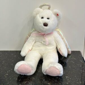 Vintage 1999 TY Halo the Angel Bear Plush Stuffed Animal the Original Be…
